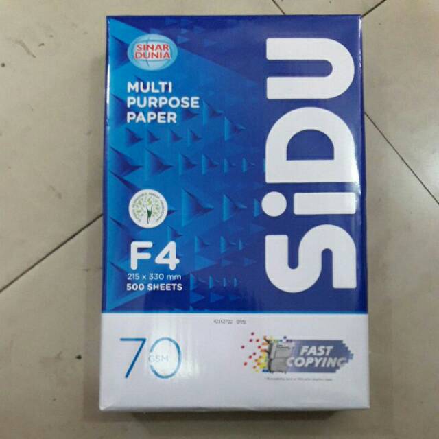 Jual Kebutuhan Sekolah Kertas F4 Sidu 75gr/Rim dari ...