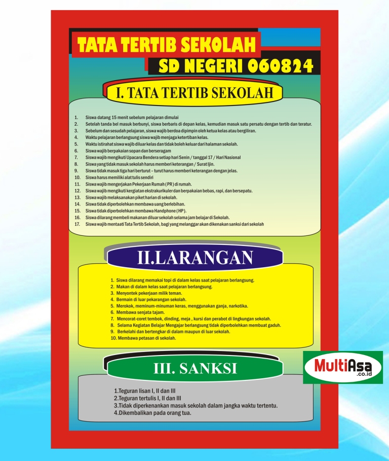  Tata Tertib Sekolah  Sd Sumber Pengetahuan