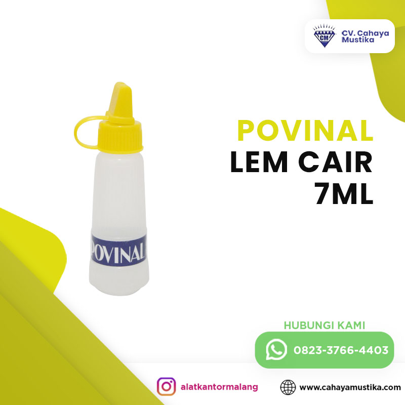 Jual Perlengkapan Sekolah & Kantor Lem Cair 7 ml POVINAL