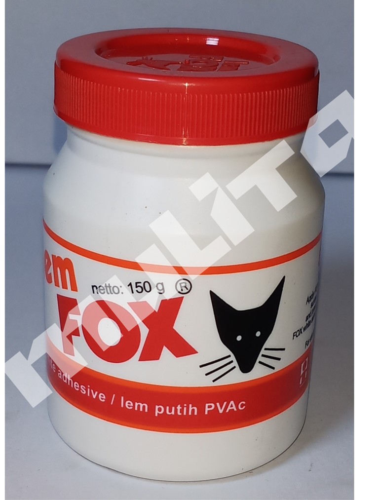 Jual Kebutuhan Sekolah LEM PUTIH PVAC FOX 150 gram dari 