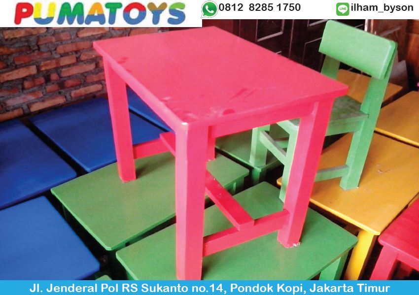 Jual Alat Peraga Sekolah meja 1 kursi 2 dari penerbit